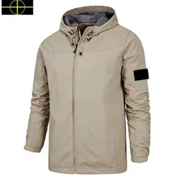 23SS Designer's New Men's Stone Jacket Rushsuit Men's Long Sleeve Casual Sports Brand Zipper Outdoor Waterproof Coat Men's Dress Jacket