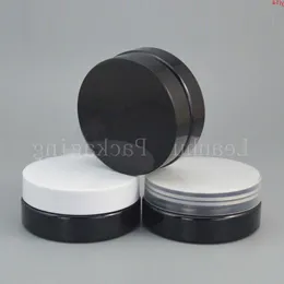 50pc 30g 50g Preto Recarregável Creme para Cuidados com a Pele Frasco Vazio Cosmético Embalagem Recipiente Frascos Máscara de Plástico Pote de Alumínio Tampa de alta qualidade Sosfd