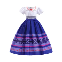 Girl's Dresses Encanto Charm Costumes For Girls Kids Birthday Princess Party Dresses Luisa Madrigal Cosplay Dress Children Halloween Costumes 230609