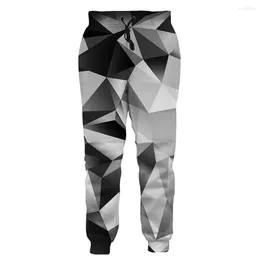 Herrbyxor plstar kosmos märke byxor grafisk svart vit diamant 3d tryckta män joggar streetwear cool unisex casual sweatpants