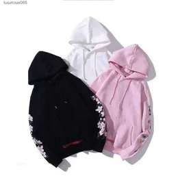 Mode Marke Designer Hoodies Herbst Offs Meichao Kirsche Blume Lose Beiläufige Mit Kapuze Pullover männer und frauen Mäntel Vjeu