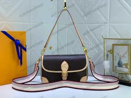 Stylisheendibags torebki 2023 Nowy wzór damski luksusowy projektant marki klasyczny vintage m45985 pod pachami Diane przekątna wielofunkcyjna torebka o dużej pojemności