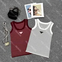 Damen-Designer-Tanktop, Anzug, Sportbekleidung, Fitness, Sport-BH, Mini-Top, Baumwolljersey-Tanktops, Dreiecksabzeichen, Baumwoll-Anagramm-Tanktop für Damen