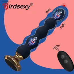 Anal Butt Plug Dildo Vibrador Prostate Massage Bead Modos de Vibração Único Estimulador Butt Plug Brinquedo Sexual para Casais Masculinos e Femininos