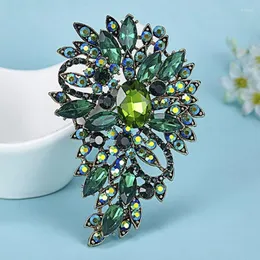 Brooches Colorful Flower Brooch Wedding Bridal Jewelry Party Gifts Rhinestone Broches Vintage Christmas Pin Broaches