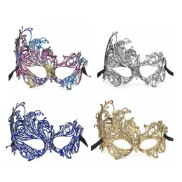 Party Masks y Colorf Bronzing spetsmask Half Face Fashion Dance Clubs Ball Performance Carnival Masquerade Drop Delivery Hom Dhrgi