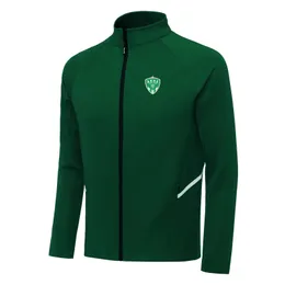 AS Saint-Etienne Cappotto sportivo per il tempo libero da uomo Cappotto caldo autunnale Camicia sportiva da jogging all'aperto Giacca sportiva per il tempo libero