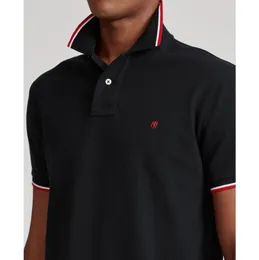 2020 nowe męskie top haft haftowa koszula polo krótki rękaw solidne koszulę polo mężczyzn Polo Homme Slim Men Odzież Camisas Polos Shirt M-xxl