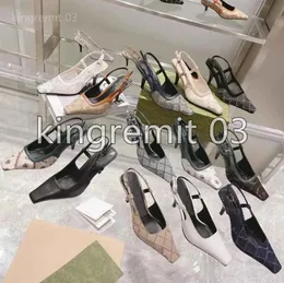 Tasarımcı Sandalet Slingback Topuklu Pompa Topuklu ARIA Sandal Düz Kauçuk Deri Yüksek Topuklu Kristaller Köpüklü Baskı Ayakkabı Yaz Ayak Bileği Kayışı Terlik 35-41