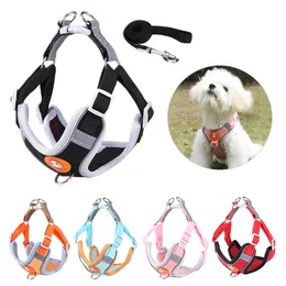 Soft Seude Dog Harness and Leash Set Adjustable Small Medium Dog Cat Harness Vest Strap Safety Pet Lead Walking Running Supplies