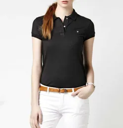 Top da donna in alligatore con ricamo Polo manica corta camicia tinta unita Studentesse Polo slim abbigliamento femminile Camisas T-shirt M-XXL