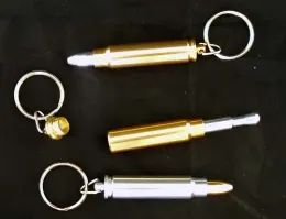Bärbar kulrör mini Funky Bullet Metal Pipe Tobacco Rökning Pipe Key Chain Gold Pipe Gold Bullet Keychain Secret Rökning Pipe