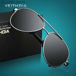 Veithdia Brand Pilot Men Pilot المستقطب نظارات شمسية للرجال من سبائك Sun Gloy Gloy Glases Oculos de sol Masculino Shades 1306 L230523