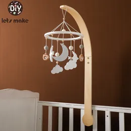 Rattles Mobiles Baby Wooden Bed Bell Bracket Mobile Hanging Rattles Toy Hanger Baby Crib Mobile Bed Bell Toy Holder Arm Bracket Gifts For Infant 230612
