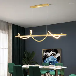 Ljuskronor modern enkel stil ledande ljuskrona för matsal köksbord levande sovrum tak hängslampa guld konst design ljus