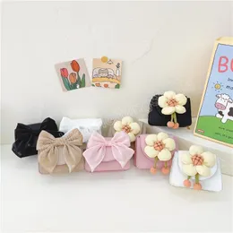 귀여운 꽃 어린이의 사각형 숄더 가방 패션 체인 작은 크로스 바디 가방 달콤한 bowknot 공주 핸드백 아이 동전 지갑