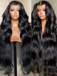 26 polegadas Body Wave 360 Full Lace Wig Human Hair Pré Arrancado 13x6 HD Lace Frontal Wig Perucas de cabelo brasileiro para mulheres peruca sem cola