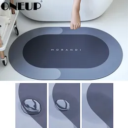 Tapetes Oneup Super Absorvente Diatom Mud Bath Mat NonSlip QuickSecagem Banheiro Tapete Fácil de Limpar Tapete de Porta Doméstico Tapete