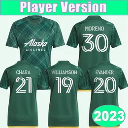 2023 Portland Timbers Player Version Mens Soccer Jerseys BRAVO MORA BLANCO NIEZGODA CHARA Y.CHARA Home Football Shirt Adult Short Sleeve Uniforms