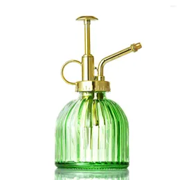 Vattenutrustning Sprinkling Can Glass Water Spray Bottle 1st Transparent 200 ml 16 7,5 cm Återanvändbar med Gold Pump Garden Sky Blue Plant
