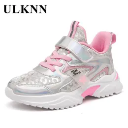 Спортивное открытие Ulknn Girls Shoes Shoes осень зима 2023 Кожаная девочка начальная школа спортивная детская повседневная тенденция 230609