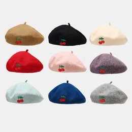 Berretti Autunno inverno cotone frutta ciliegia Berretto per donna e ragazza cappello ottagonale G220612