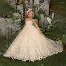 Девушка платья цветок для свадебной вечеринки кружев