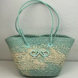 52cm Large Tote Bags Color Straw Beach Bags Shoulder Bags Shopping Bags Basket Handbags Designer Women Weave Hand Bags Purse Large Capacity Crochet Beach Totes Pouch