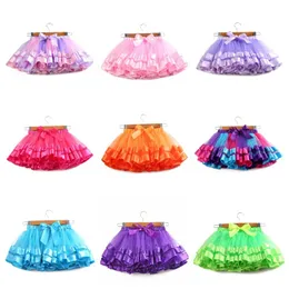 Gonne Baby Tutu Skirt Infant Girls Colorful Arcobaleno Tulle Princess Mini Dress Abbigliamento per bambini Pettiskirt Toddler Cloth 230609