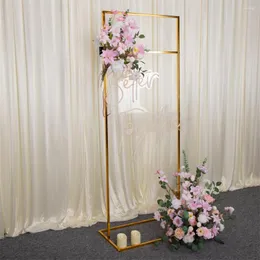 Party Decoration Luxury Style Shiny Gold Flower Welcome Arch For Wedding Background Decorations Birthday Balloon Stand Customized