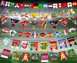 Banner Bandera de la Copa del Mundo de Qatar Tirando Suministros para fiestas de fútbol Bar Decoraciones para clubes Suministros para fanáticos 7399056