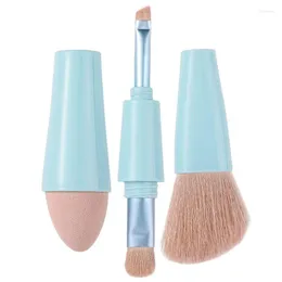 Makeup Brushes Double Ended Brush 4in1 Infällbar kosmetisk multifunktionell concealer svamp för ögonbrynsläppstift