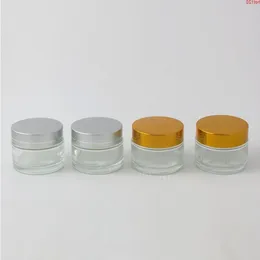 12 x 50 g vaso di vetro trasparente crema per la cura della pelle bottiglia riutilizzabile contenitore cosmetico strumento per il trucco con coperchio in plastica per l'imballaggio da viaggiogood Swrif