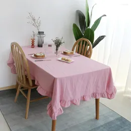 테이블 천 2023 Toalha de mesa algodao com costura lavavel para festa casamento banquete e decoracao luxuosa