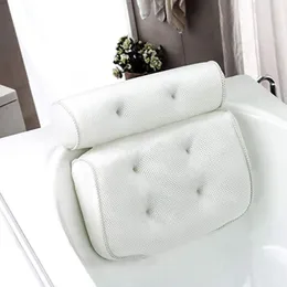 Kissen Badewanne Kopf Ruh Kissen 3D Mesh Spa für Hals Rückenbadezimmerversorgung nicht überrutsch gepolstert Badewanne Spa Kissen mit Saugnebechern