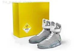 NEWBoots 2023 Automatic Laces Air Mag Sneakers Marty Mcfly's Led Outdoor Shoes Man Back To The Future Glow In The Dark Gray Boots Mcflys Mags With Back to the Future mag