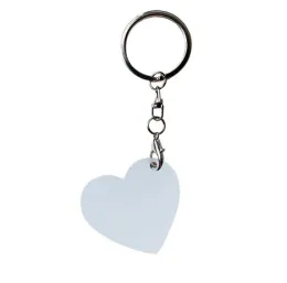 Nya hängen sublimering Aluminiumlegering Keychains Transfer Printing Blank DIY Anpassade förbrukningsvaror Keyring Två sidor tryckta