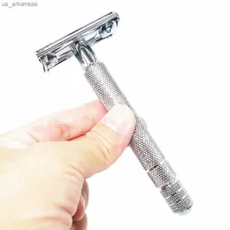 Magyfosia Professional Butterfly Design Double Edge Safety Razor Men's Shaver Barberシェービングマシンアクセサリー付きL230523