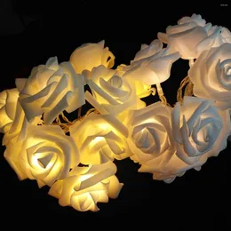문자열 장미 꽃 축제 랜턴 1.6/3m LED 배터리 박스 라이트 끈 웨딩 크리스마스 생일 방 장식 램프 1317