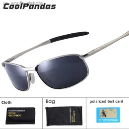 Coolpandas 2022 Polariserade solglasögon Män varumärkesdesigner Small Lens Solglasögon Herrkörande solglasögon Gafas Oculos de Sol UV400 L230523
