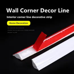 3D PVC Wall Gap Decorativo Linha Suave Autoadesivo Interior Canto Decoração Faixa Côncava Decoração Teto Rodapé Adesivo 3D