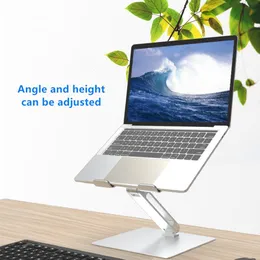 Supporto per laptop stand dualaxis sollevatura regolabile regolabile in lega di alluminio pieghevole di raffreddamento portatile