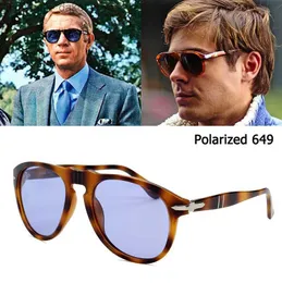 Classic Vintage Jackjad 2020 Fashion 649 Pilotstil Polariserade solglasögon Män som kör varumärkesdesign Sun Glasses Oculos de Sol L230523