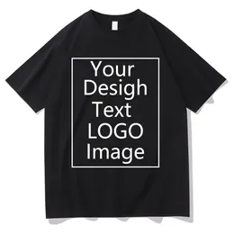 Мужские футболки Eu Size Size Custom Trube Женщины создают свой дизайн текст