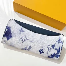 Designer damski Woody Flower Vanity Bagsy Pink niebieskie okulary przeciwsłoneczne pudełko próżność g10296 Złota metalowa magnetyczna klamra torebka torebka kosmetyczna