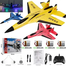 Electric/RC Aircraft SU-35 Pro Large Battery RC Plane Avion RC Model Gliders With Remote Control Drone RTF UAV Kid Airplane Child Gift Flying Toy 230612