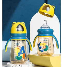 Flaschen # 240/300 ml Tasse Cartoon Baby Fütterung Kinder lernen, Getränkeflasche G220612 zu füttern