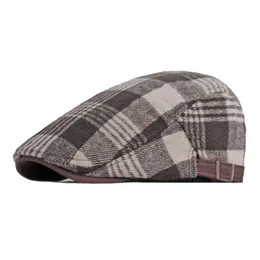 Berets Autumn Winter Cotton News Boy's Plain Hat Male and Female Painter Beret 05 G220612