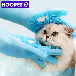 Grooming Hoopet Pet Grooming Glove Soft Cat Hair Remover Gentle Deshedding Brush Glove Bath Tool For Cats Dogs Pet Hair Remover Mitt