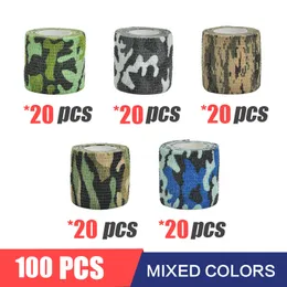 Ginocchiere per gomiti 102050100 Pz Hunt Camouflage Elastoplast Camo Stretch Wrap Tape Protezione sportiva autoadesiva Bende per dita caviglia 230613